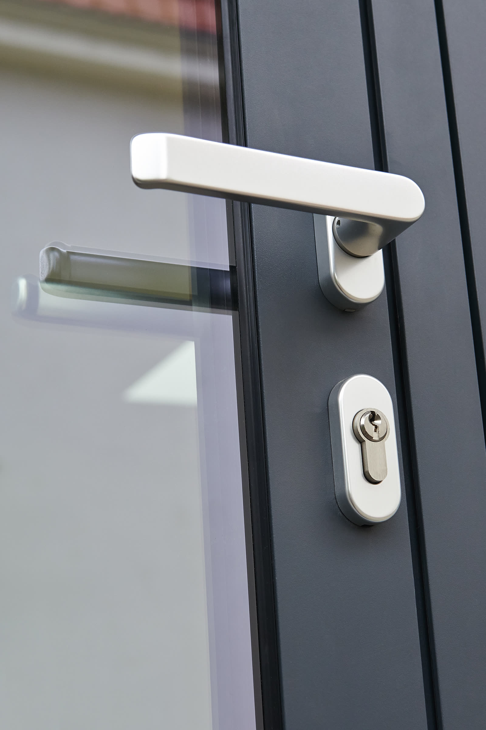 Exterior door handle and security lock — the kind of interior & exterior painting our vetted local pros handle in Sarasota, FL