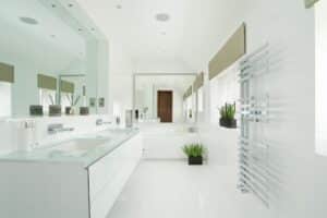 Finished bathroom after professional repair and upgrade