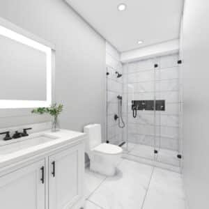 Bathroom renovation increases property value modern vanity tile shower upgrade before after